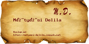 Mátyási Delila névjegykártya